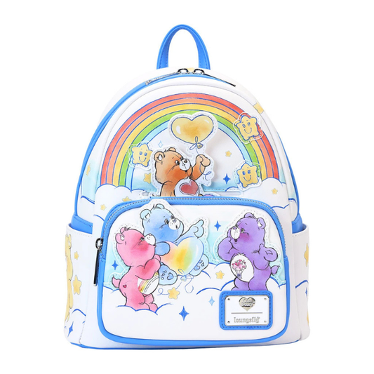 Loungefly Care-A-Lot Care Bears 40th Anniversary Mini Backpack New with Tags