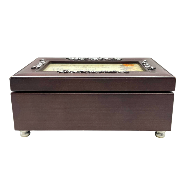 You Are My Sunshine Rosewood Finish with Silver Trim Jewelry Music Box