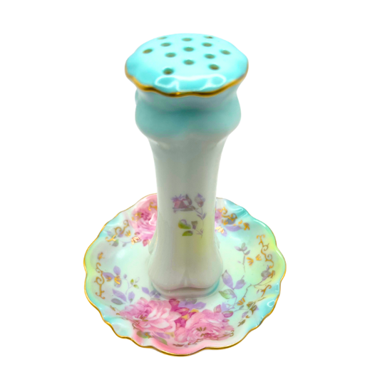 Antique Porcelain Hat Pin Holder with Ring Dish Base Made in Germany