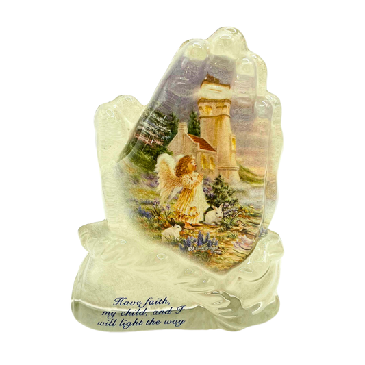 Vintage Faith Lights the Way Praying Hands - In God’s Light Collection Numbered