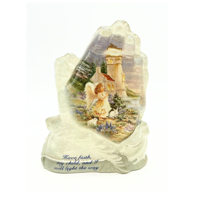 Vintage Faith Lights the Way Praying Hands - In God’s Light Collection Numbered