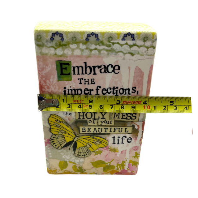 DEMDACO Embrace Imperfections Chaos of Your Beautiful Life Stoneware Decorative Plaque