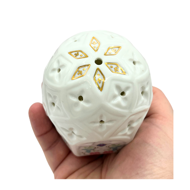 Prestige Place Venetian Collection Pierced Porcelain Potpourri Holder Pomander Vintage Japan