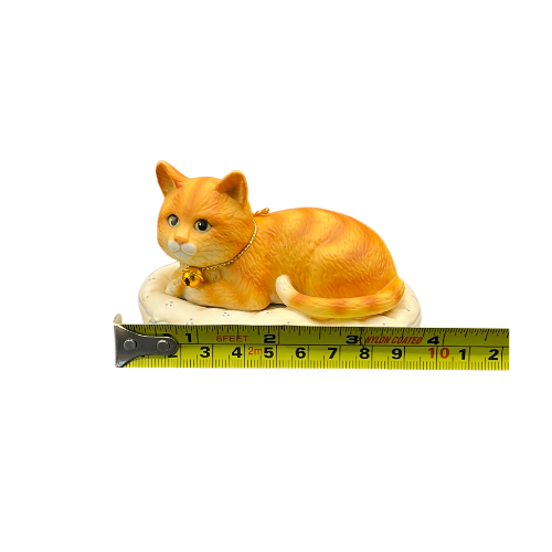 Vintage 1980s Orange Tabbt Cat on Pillow Figurine by Gordon Fraser SCHMID