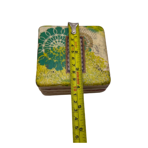 Christy Tomlinson Designs Motivating Coasters Cork Backing New Set of 4