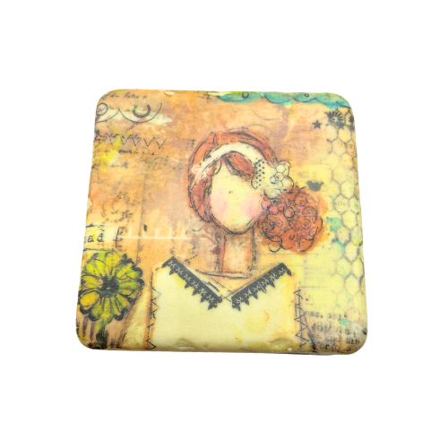 New Christy Tomlinson Designs Fashion Inspired Coasters Set of 4 Cork Back