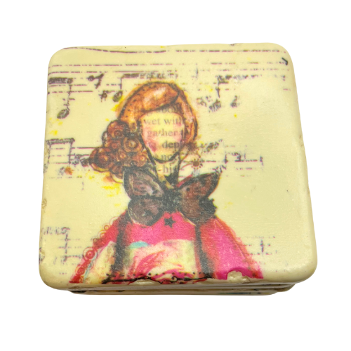 New Christy Tomlinson Designs Fashion Inspired Coasters Set of 4 Cork Back