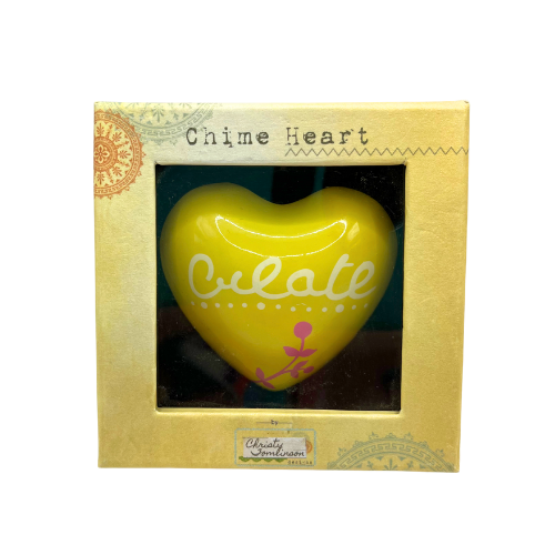 Create Chime Yellow Heart by Christy Tomlinson Mandala Chime Hearts Collection with Box