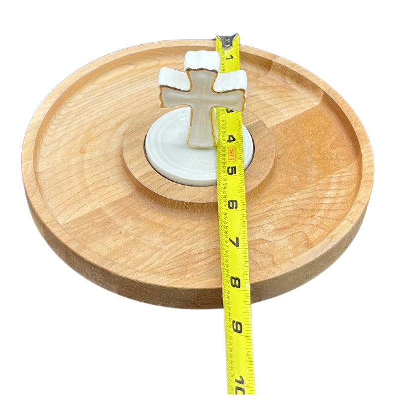 JK Adams for Nora Fleming Maple Cracker Round Serving Board Minis Centerpieces