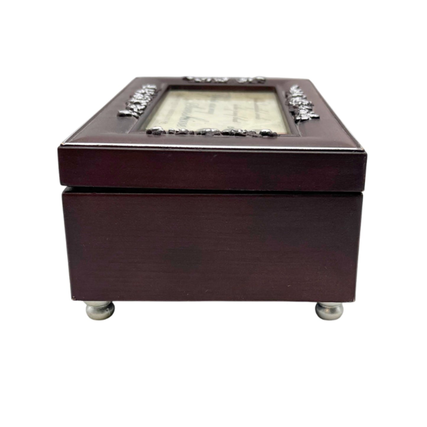 Vintage You Are My Sunshine Rosewood Finish Music Jewelry Box Joshua 1:9