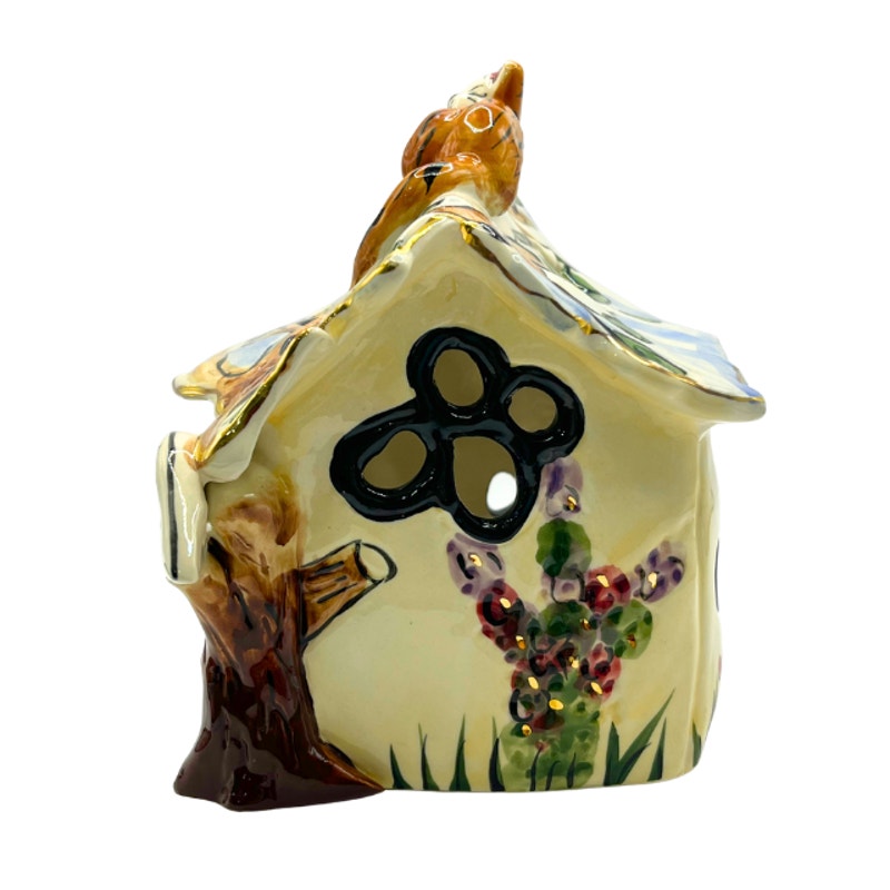 2001 Blue Sky Clayworks Kitty’s Tree House Tealight Heather Goldminc