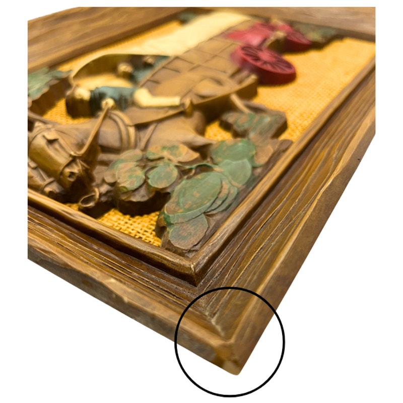 Vintage Syroco 3D Covered Wagon Wall Plaque