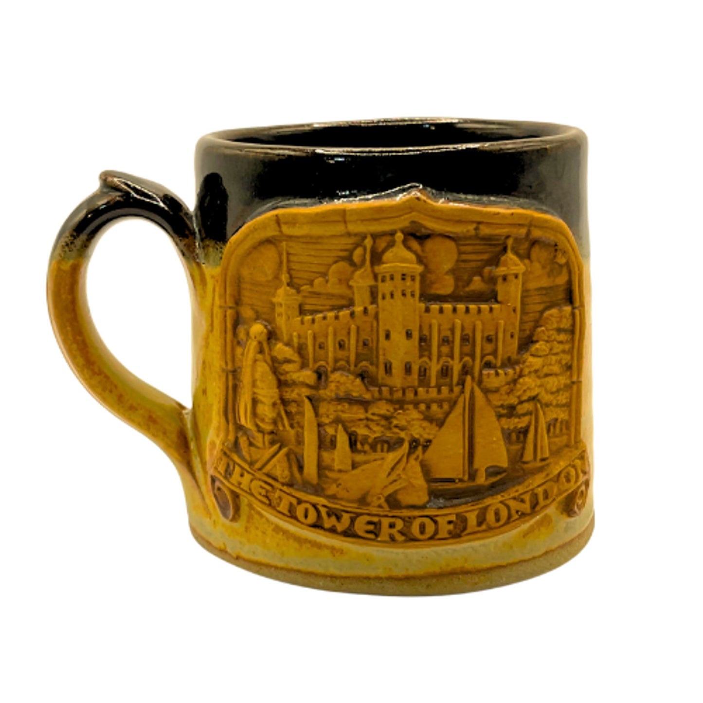 Vintage Tower of London 3D Relief Mug King Henry VIII Ceramic Tankard
