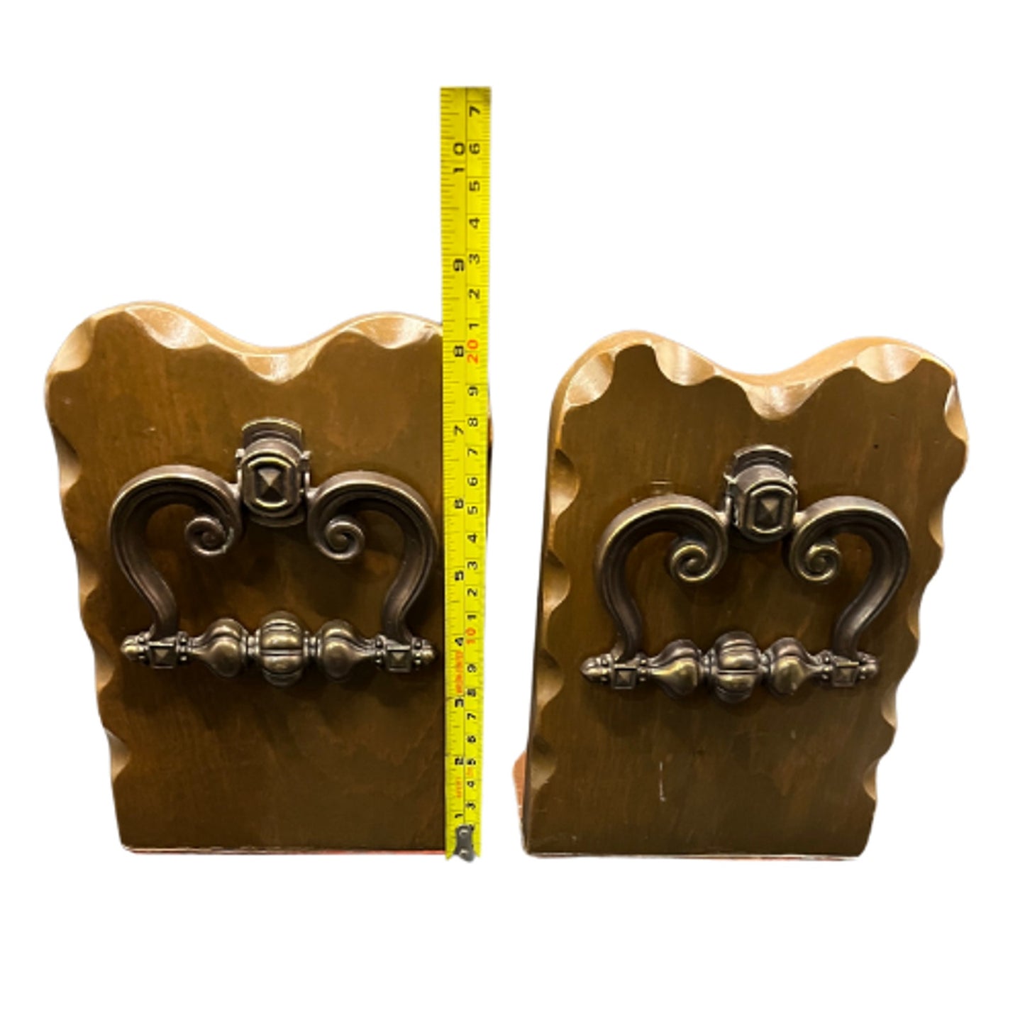 Vintage Wood Bookends Door Knocker Dark Academia Library Book Ends Gothic