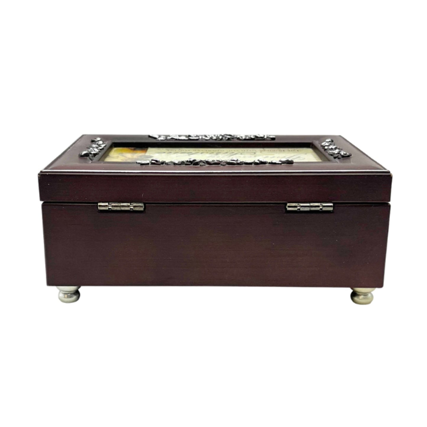 Vintage You Are My Sunshine Rosewood Finish Music Jewelry Box Joshua 1:9