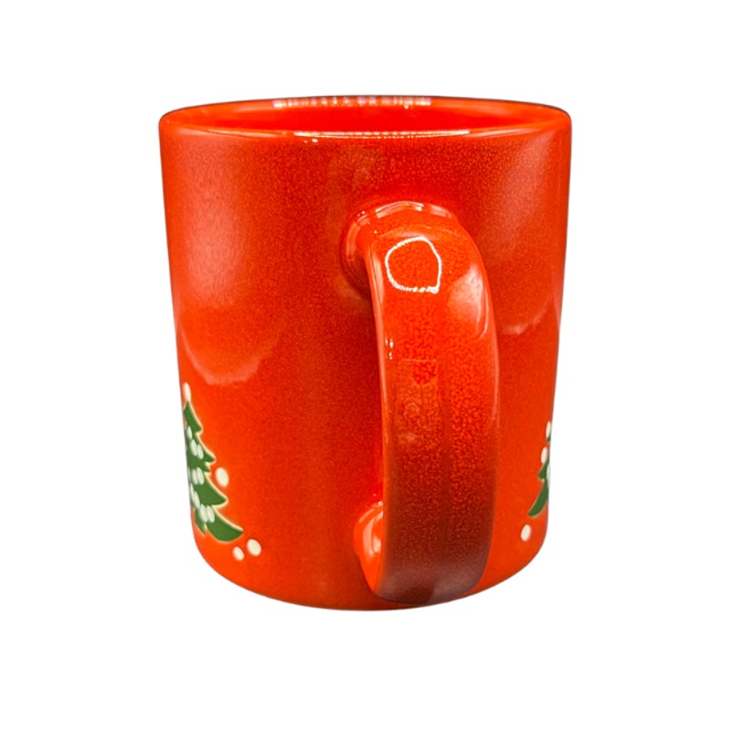 Vintage Waechtersbach Christmas Tree Red Ceramic Coffee Mug West Germany 4 In