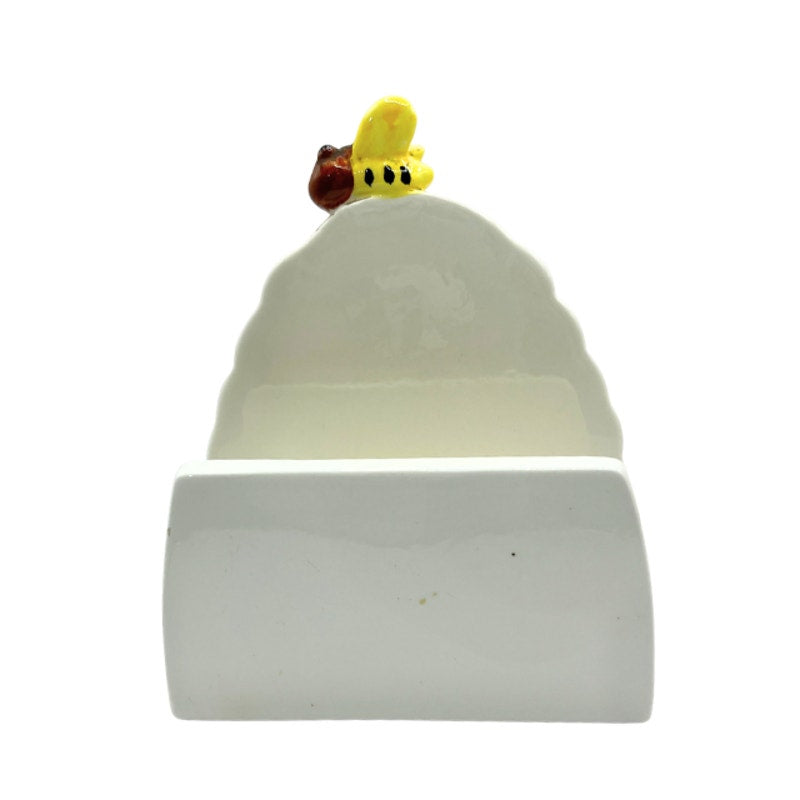 Vintage Ceramic Beehive Napkin Holder Sunflower 3D Bumblebee Japan