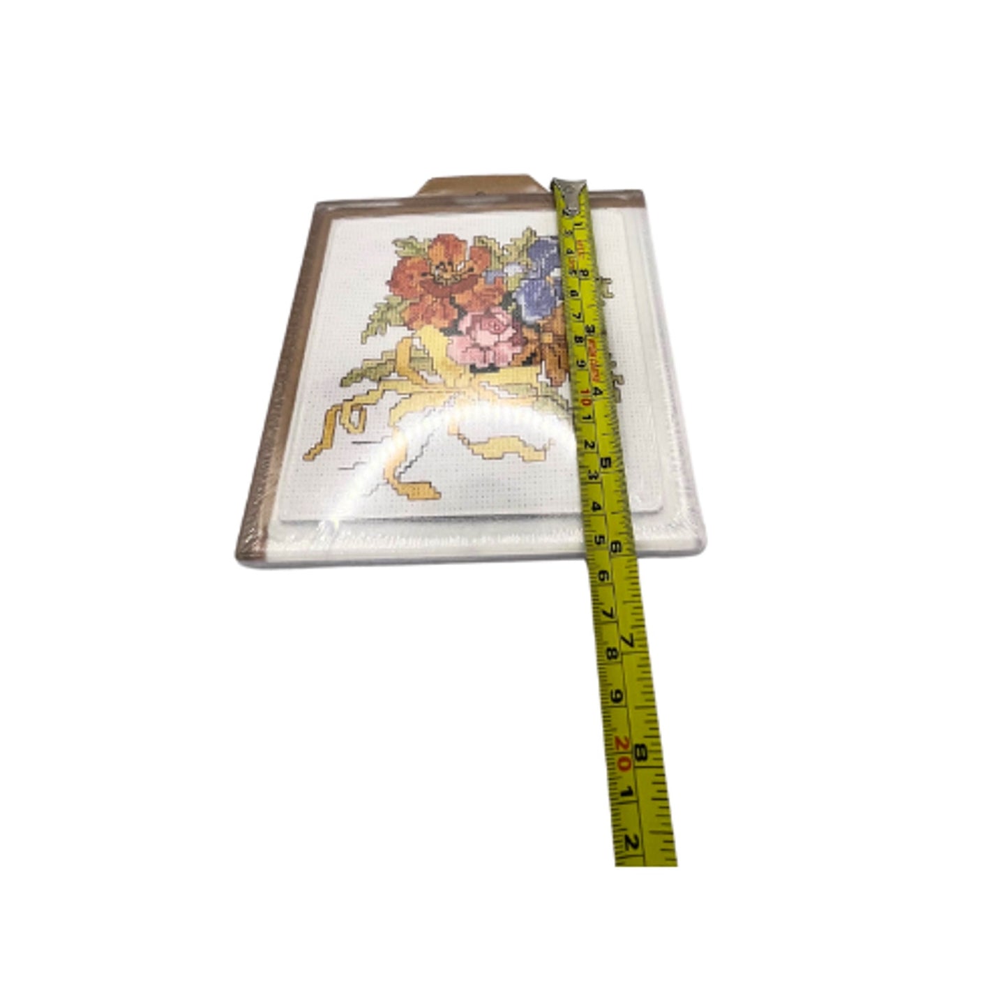 Vintage Cross-Stitch Hot Plate Floral Bouquet Trivet Kit NEW
