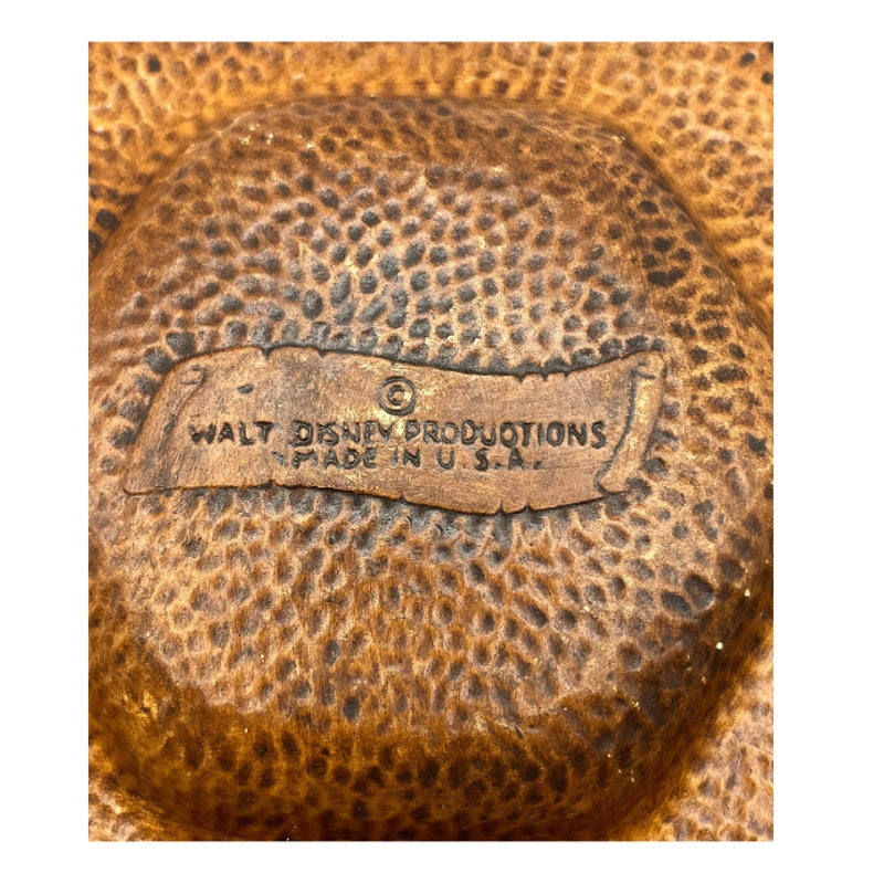 Vintage Disneyland Treasure Craft Ashtray Trinket Dish Lava Glaze Souvenir