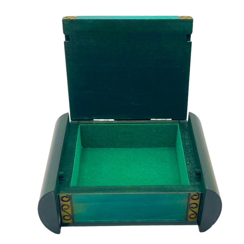 Polish Wooden Keepsake Box with Celtic Knot Design and Secret Locking Mechanism