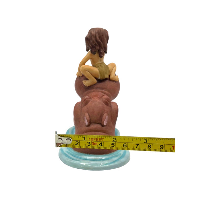 Vintage Disney Young Tarzan Hippopotamus Porcelain Figurine