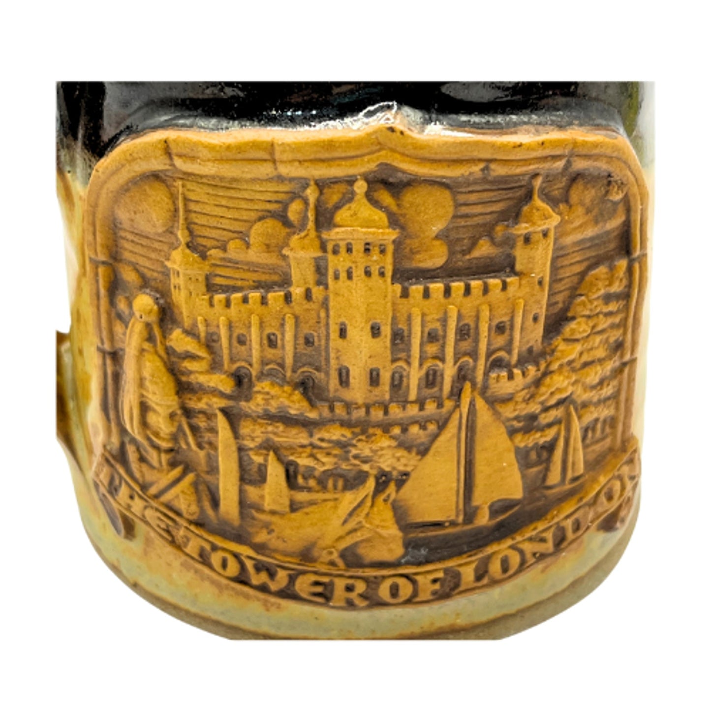 Vintage Tower of London 3D Relief Mug King Henry VIII Ceramic Tankard