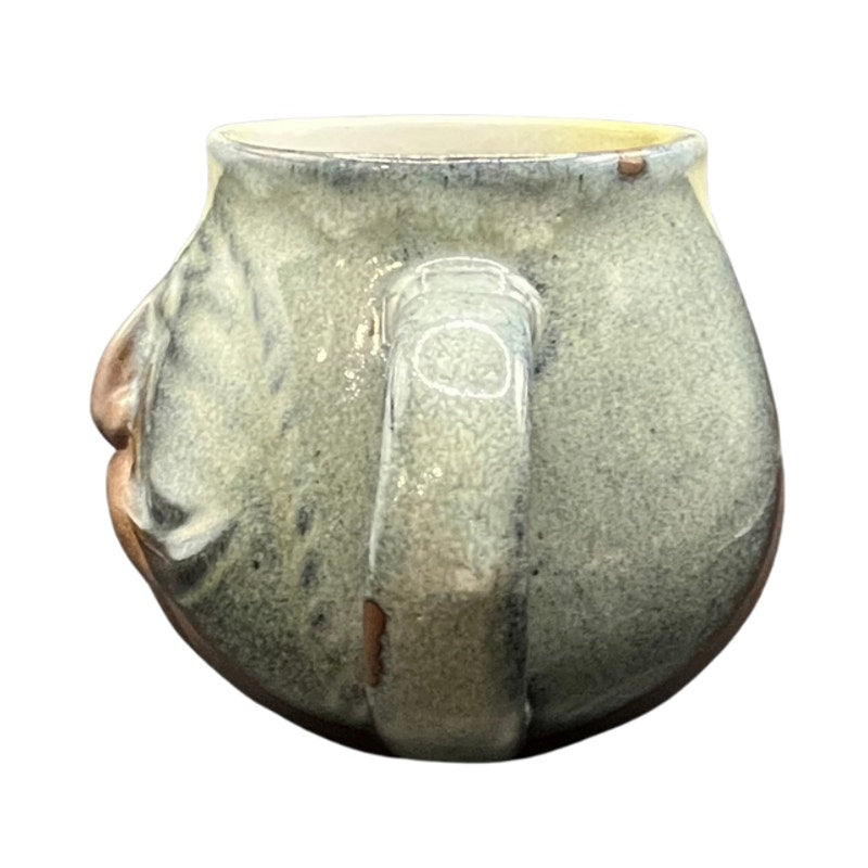 Vintage Pottery Craft USA 3D Face Mug Sculpted Man Mustache Coffee Cup