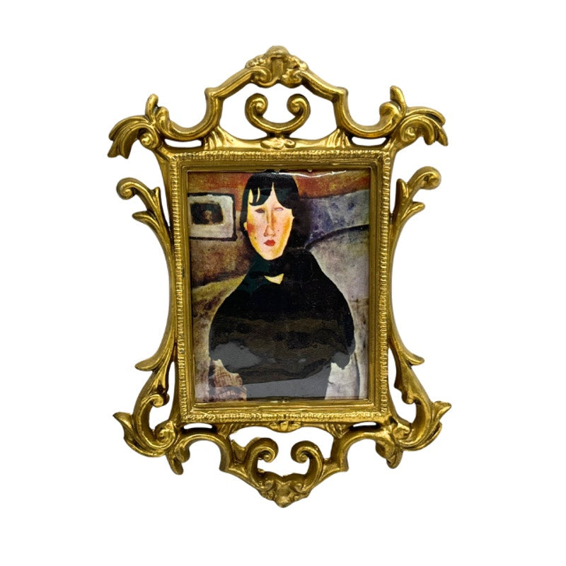 Vintage Ornate Gold Tone Plastic Frame Wall Art Famous Portrait Prints Hong Kong