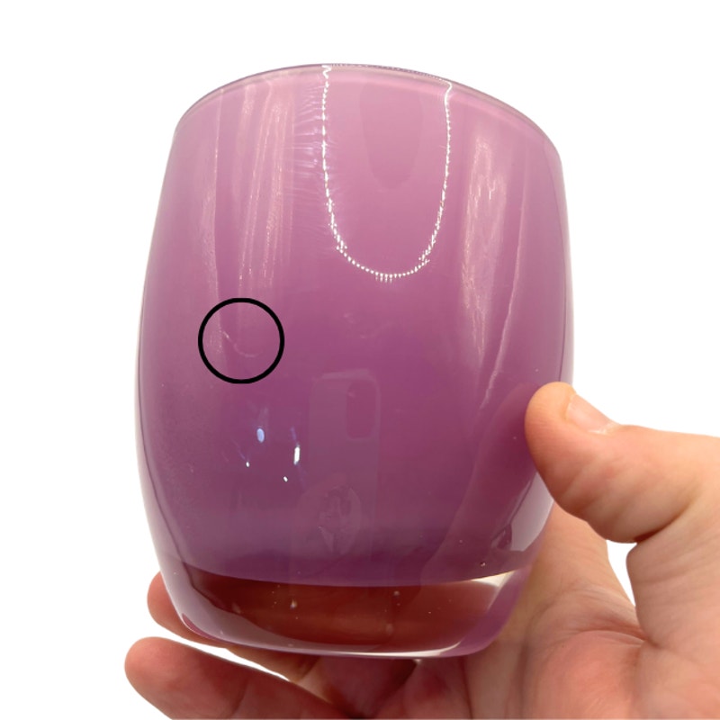Glassybaby Handblown Glass Votive Candle Holder Pink Lavender Purple