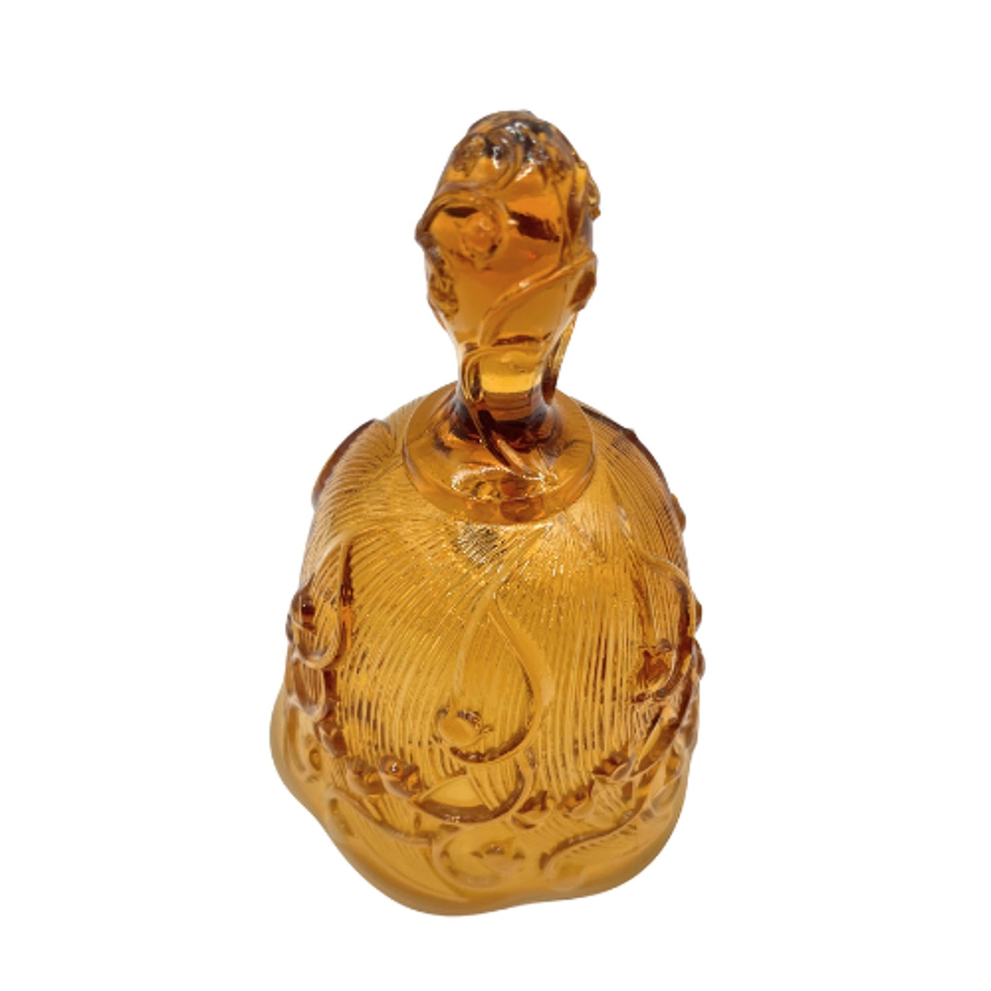 Vintage Fenton Amber Opalescent Glass Bell Lily of the Valley 6"