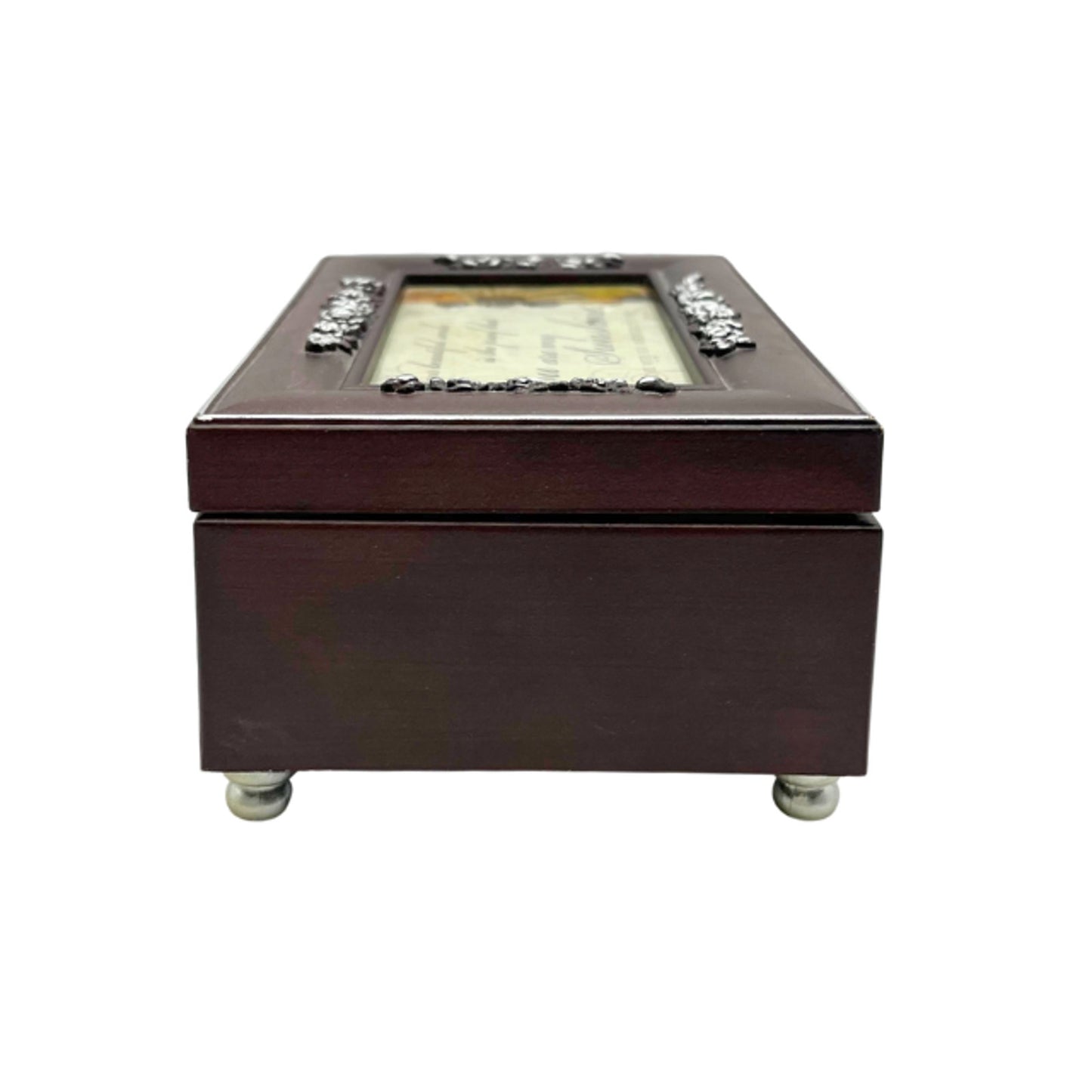Vintage You Are My Sunshine Rosewood Finish Music Jewelry Box Joshua 1:9