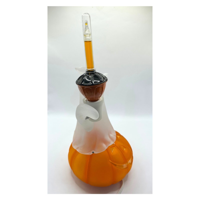 JCPenney Home Collection Lighted Acrylic Halloween Ghost Pumpkin Lamp 12"