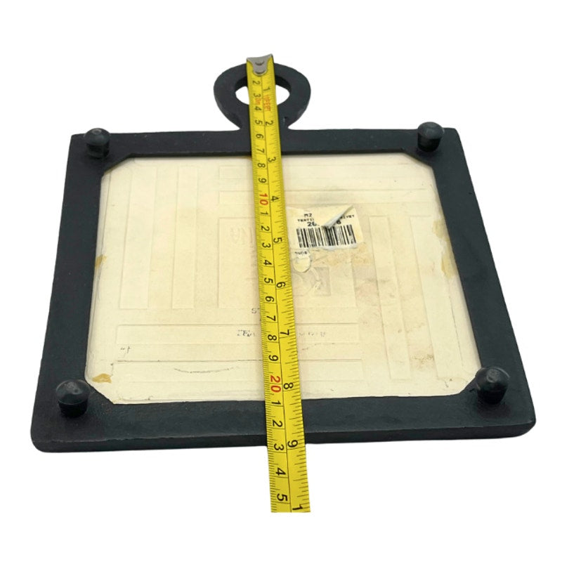 Vintage Tea Time Ceramic Tile Cast Iron Trivet by Studio Nova