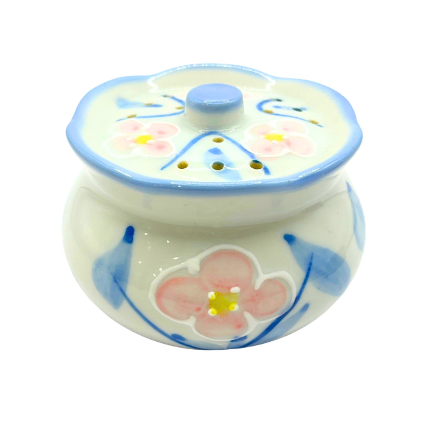 Vintage Ben Rickert Fine China Porcelain Floral Potpourri Jar Pomander