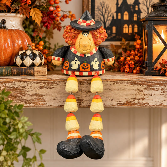 Vintage JCPenney Home Collection Witch Shelf Sitter Halloween Decor Figurine
