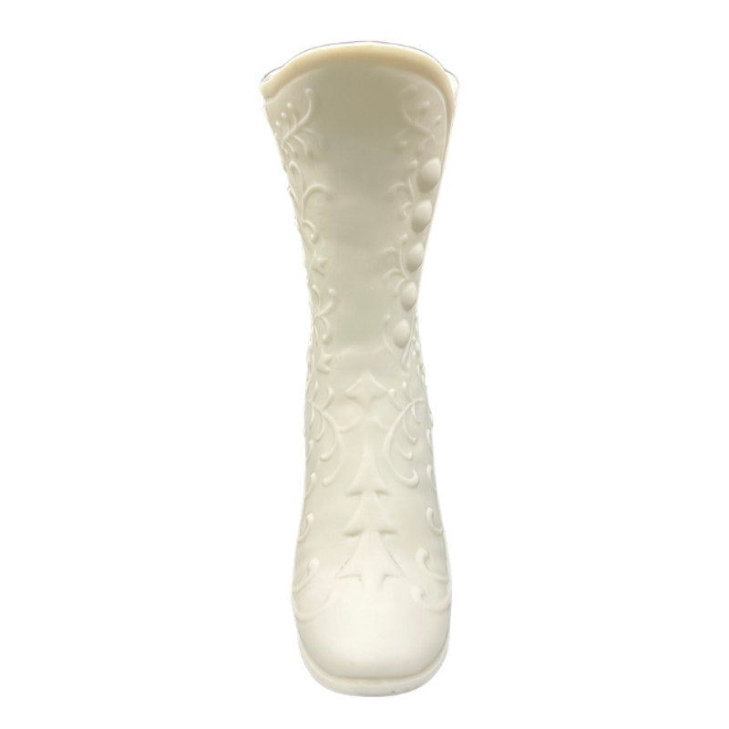 Vintage Bisque Ceramic Victorian Shoe Boot Figurine Bud Vase Japan PR-27C
