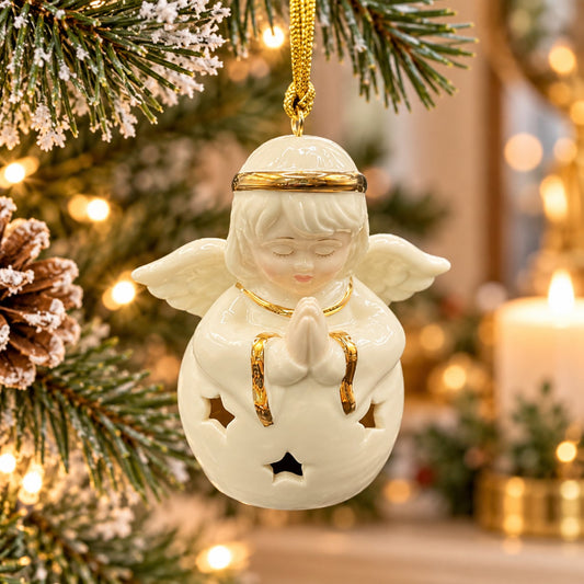 Lenox Color Changing Lit Angel Porcelain Christmas Tree Ornament Star Cutouts