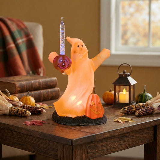 Vintage Sterling Ink Frosted Acrylic Ghost Light 1990s Halloween Decor 8.75"