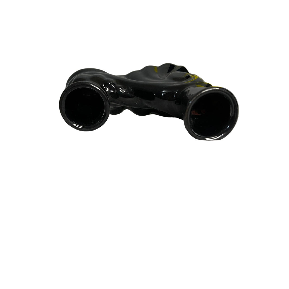 Vintage Frankoma Double Candlestick in Black Glaze 304