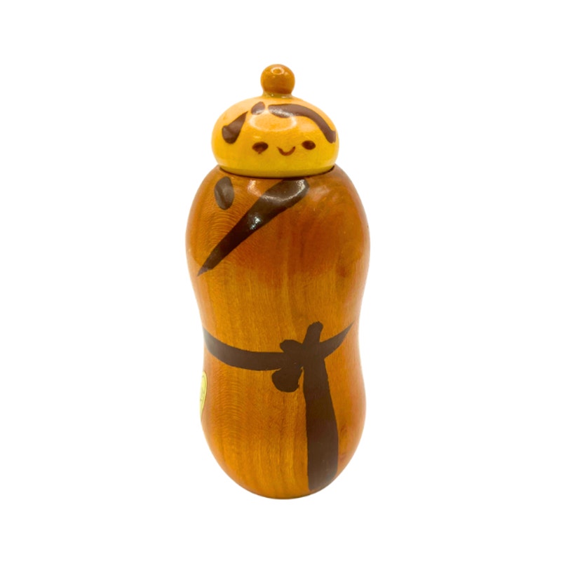 Vintage Usaburo Kokeshi Wooden Toothpick Holder Hand Crafted Japanese Folk Art