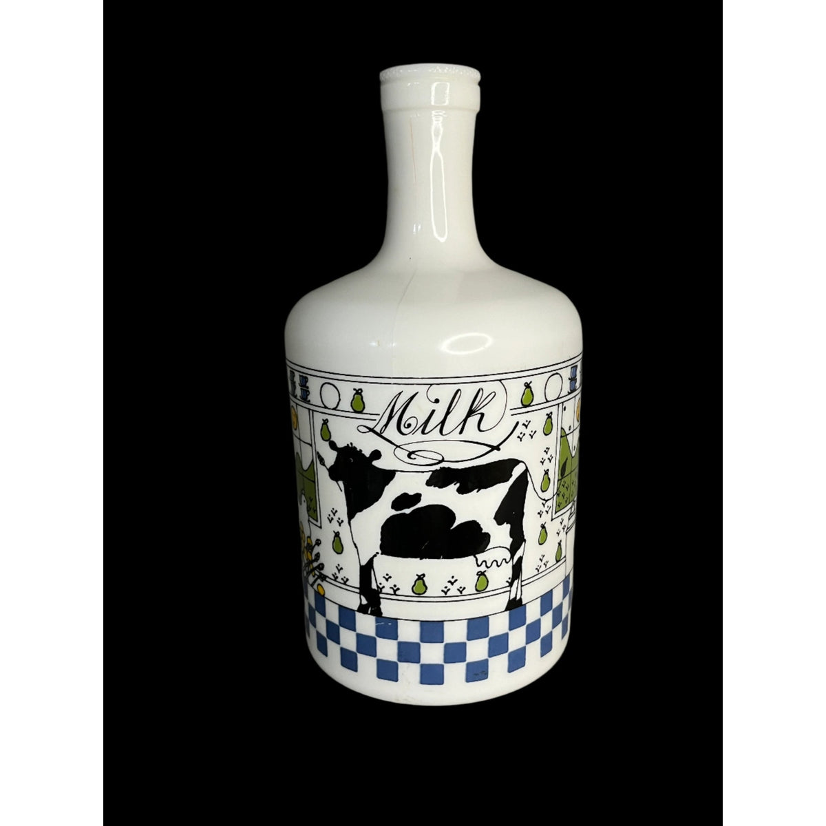 Vintage Lillian Vernon Alan Wood Milk Glass Jug Country Kitchen Farmhouse