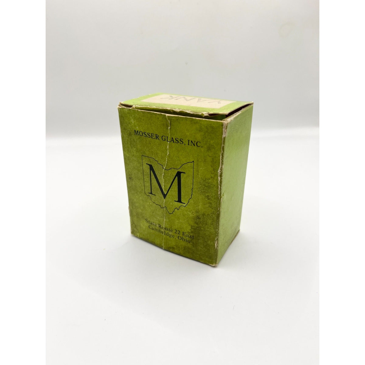 Vintage Mosser Glass Yank Clown Alley Amber Slag Figurine Original Box