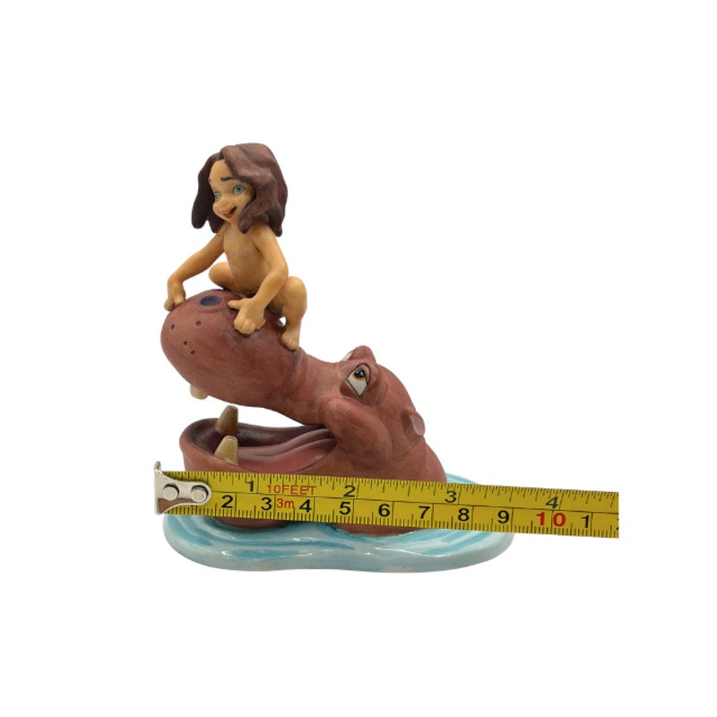Vintage Disney Young Tarzan Hippopotamus Porcelain Figurine