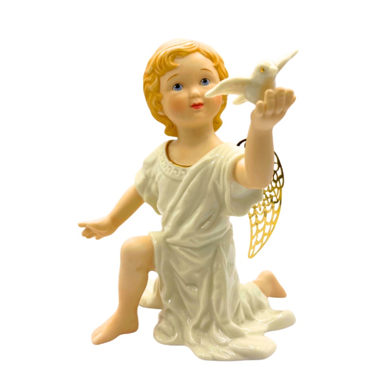 Lenox Classics Little Graces Peace Angel Figurine Gold Filigree Wings Numbered