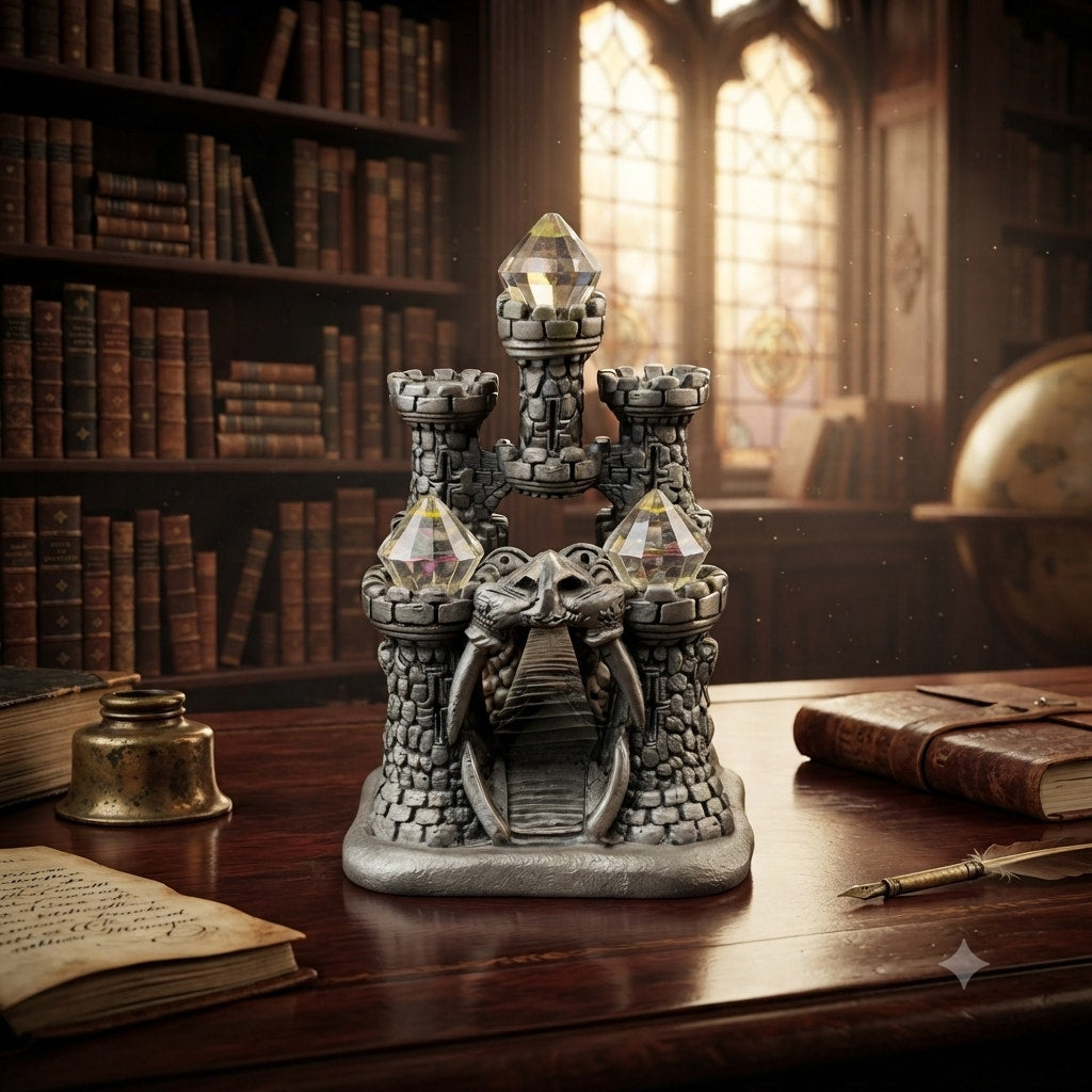 Vintage Tudor Mint Pewter The Dragon Gateway by Roger Gibbons Myth and Magic Pewter Crystal Figurine