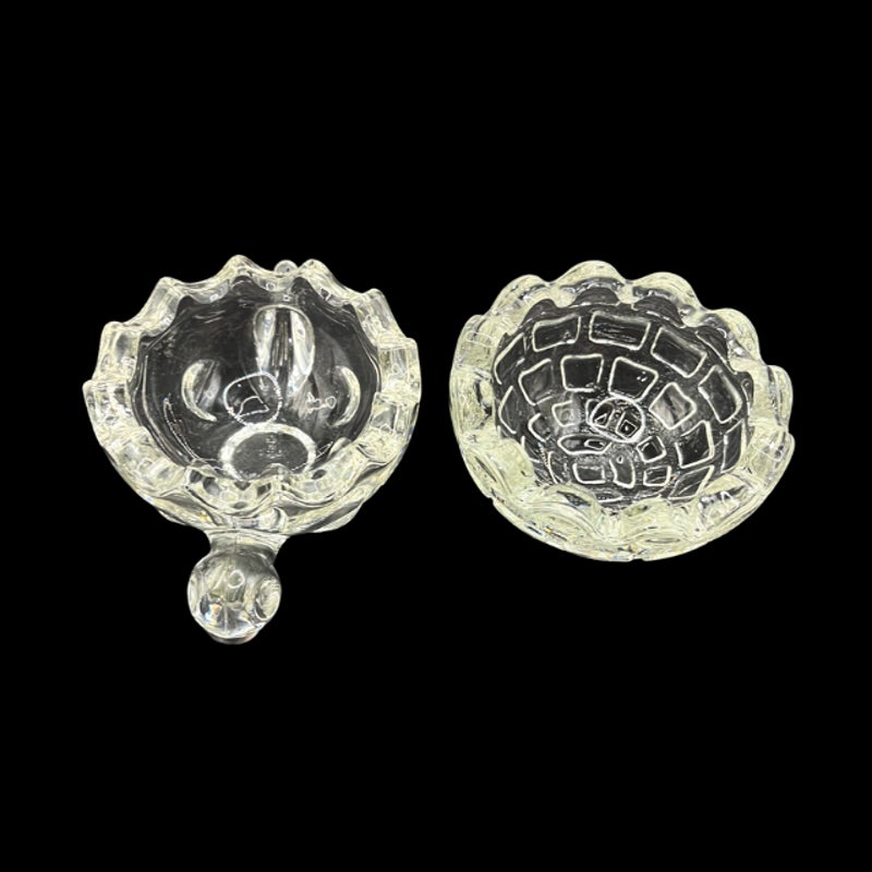 Vintage Anchor Hocking Clear Glass Turtle Trinket Dish with Lid
