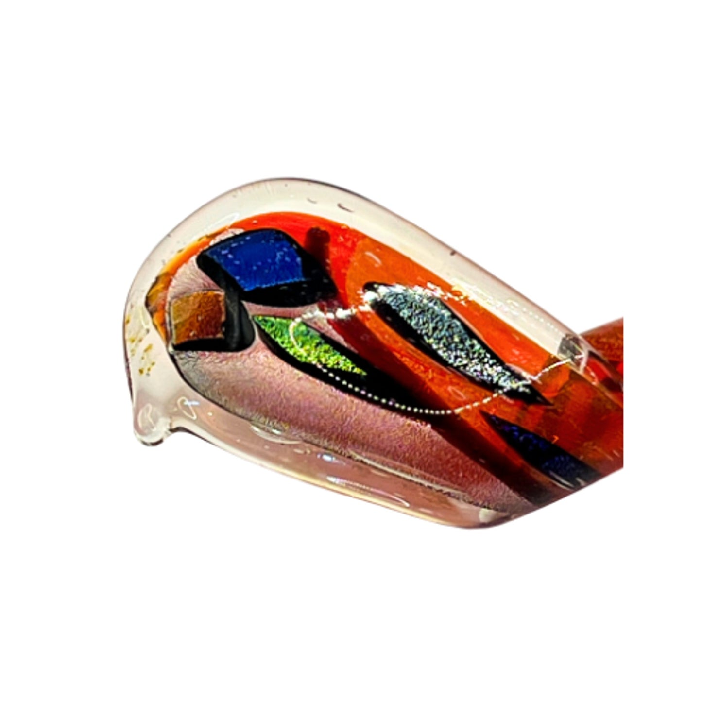 Dichroic Swirl Red Art Glass Wine Stopper Bottle Stopper