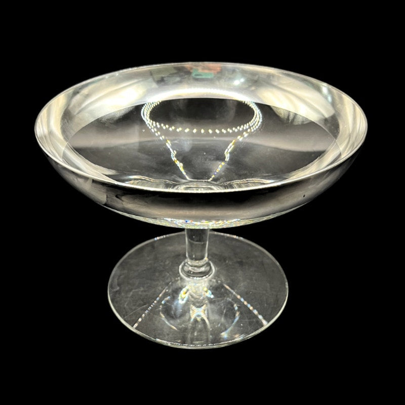 Mid Century Modern Dorothy Thorpe Silver Band Pedestal Compote Candy Dish