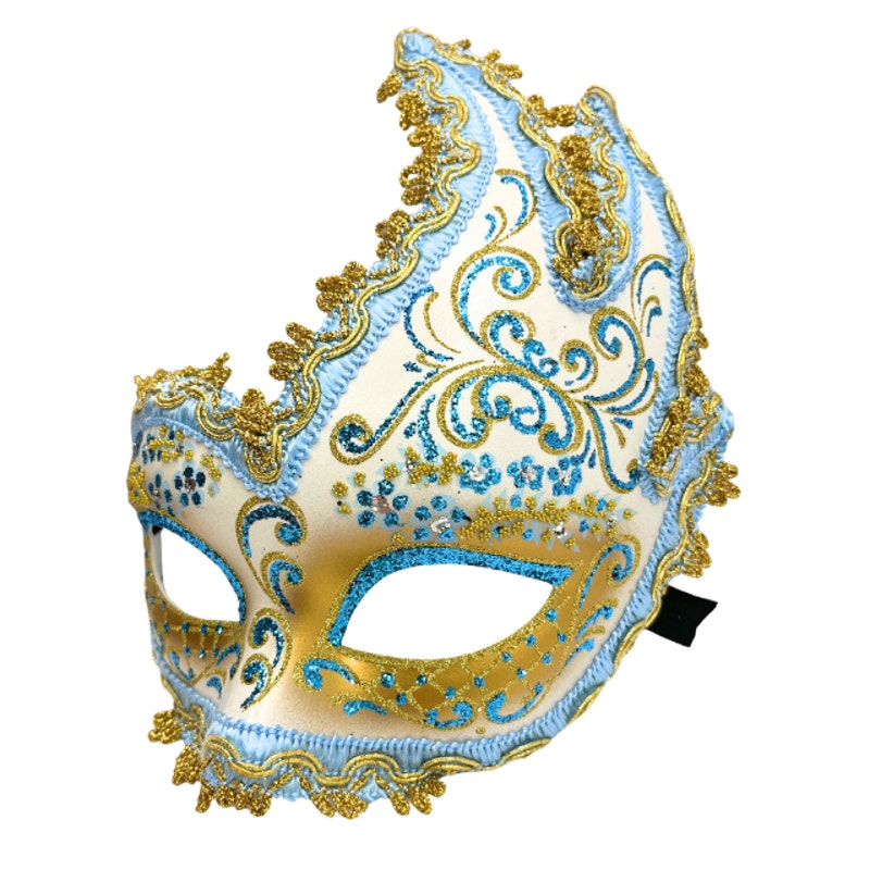 Venetian Masquerade Mask La Maschera del Galeone Hand Painted Italy Tag