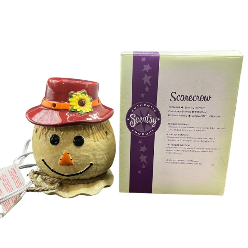 Retired Scentsy Scarecrow Wax Warmer  Harvest Collection with Box